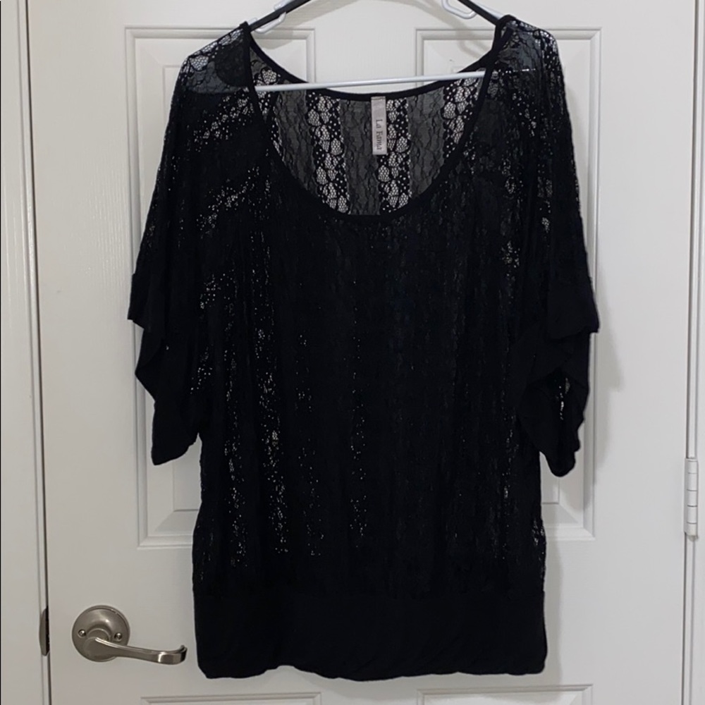 Black Lace Blouse